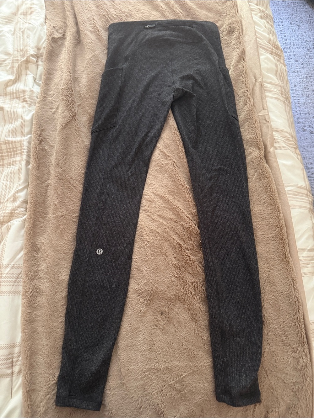 lululemon athletica Black High-Waist Leggings with Subtle Texture